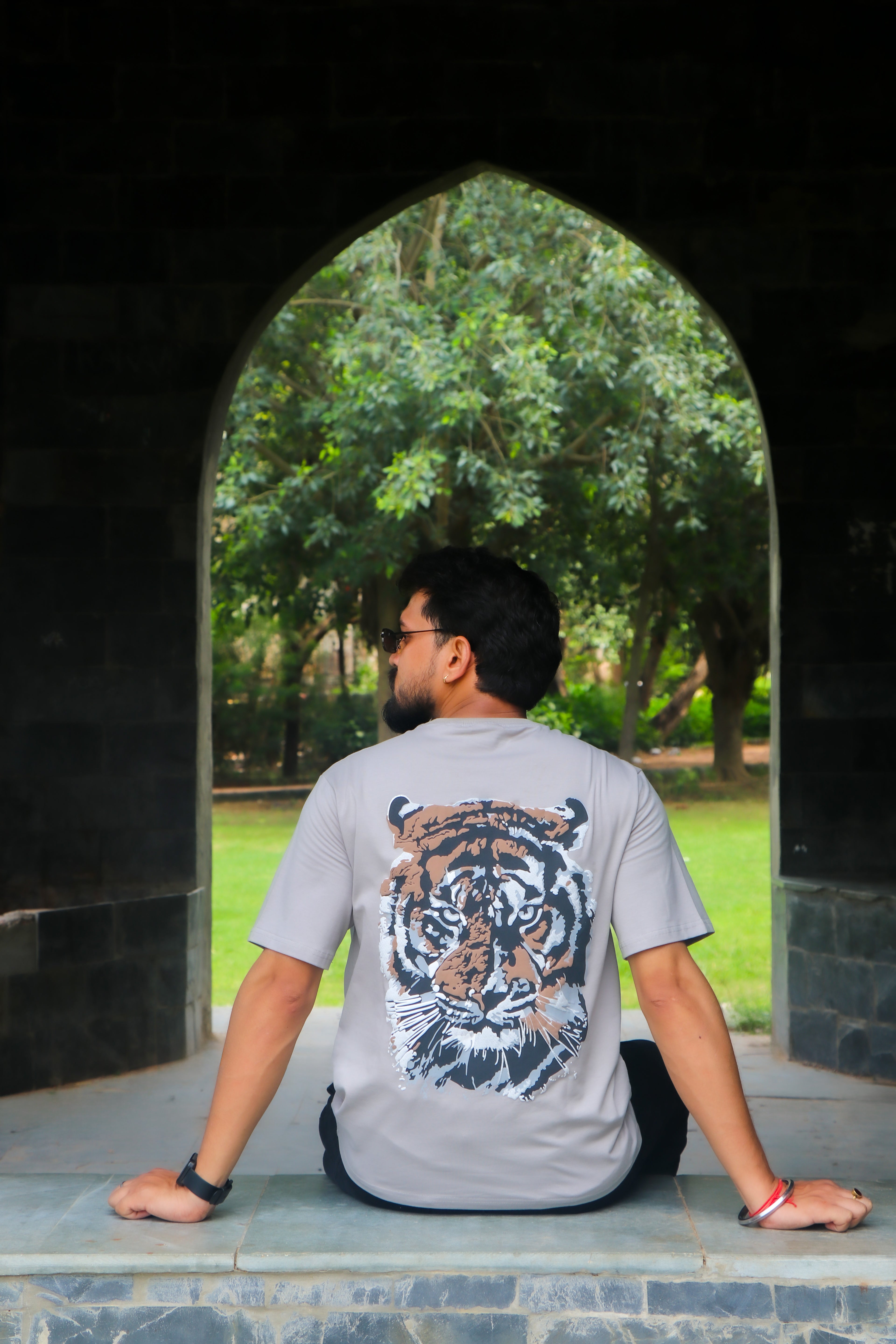 DUOIR~Smileroots Tiger Oversized Tee