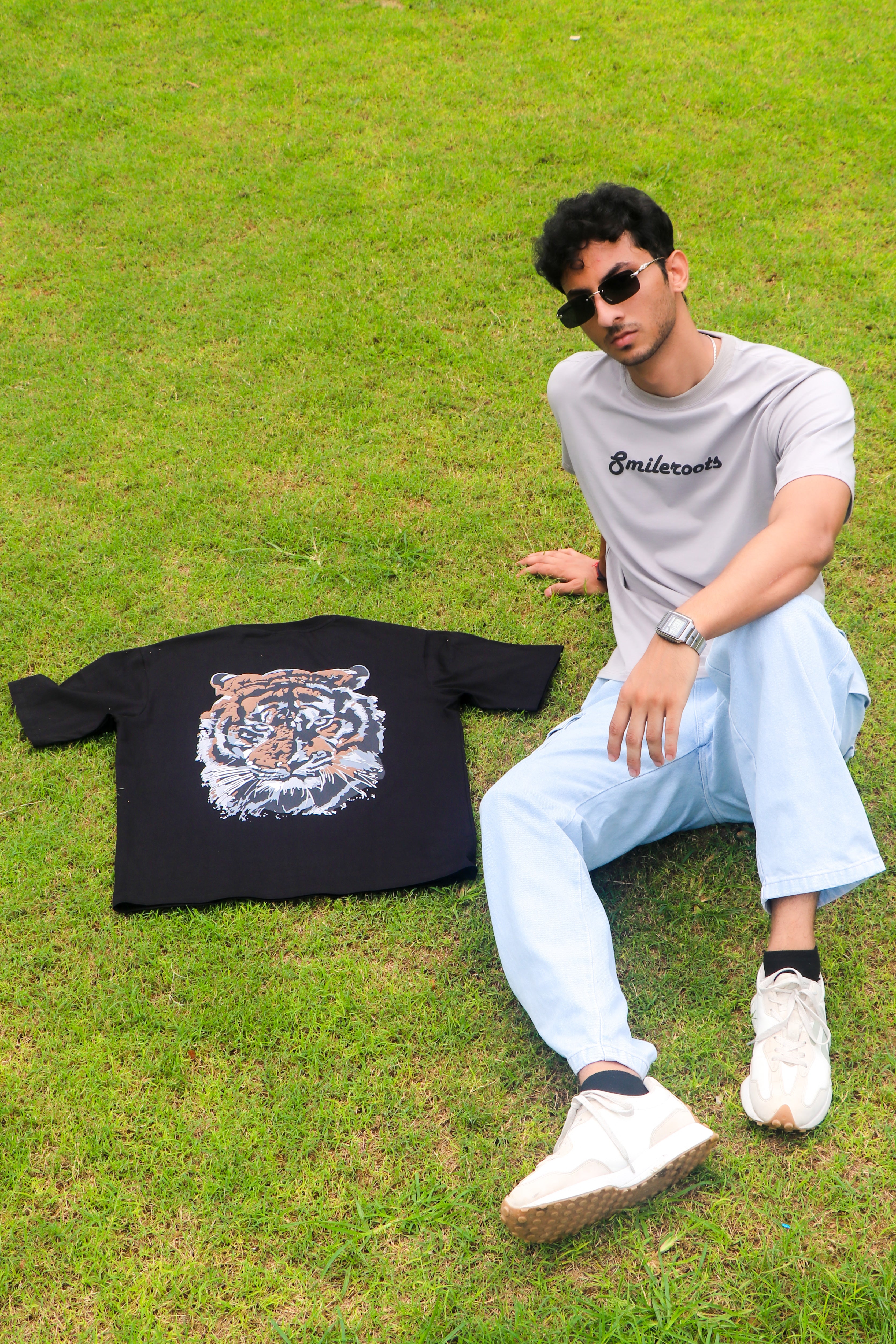 DUOIR~Smileroots Tiger Oversized Tee