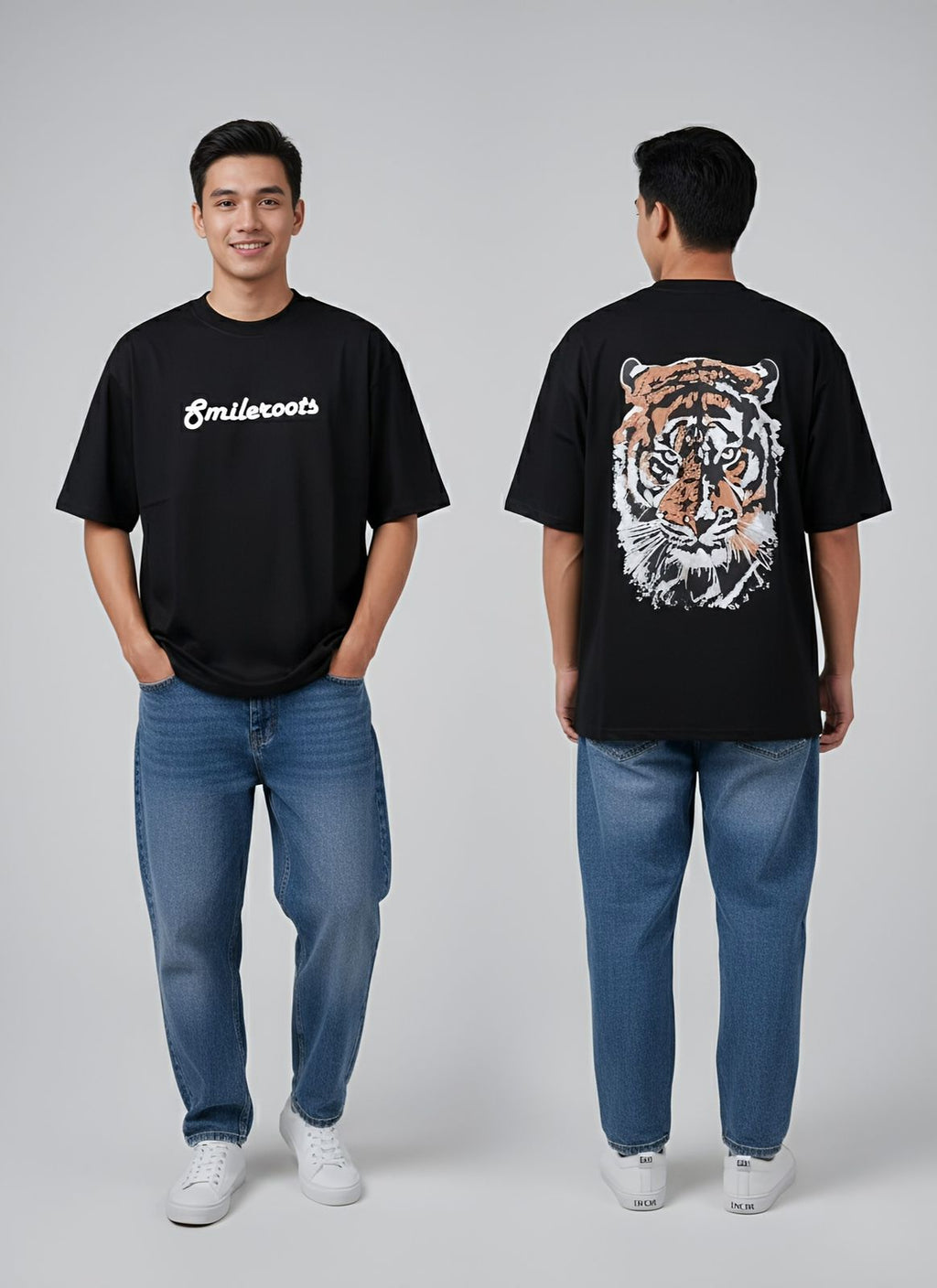 DUOIR~Smileroots Tiger Oversized Tee