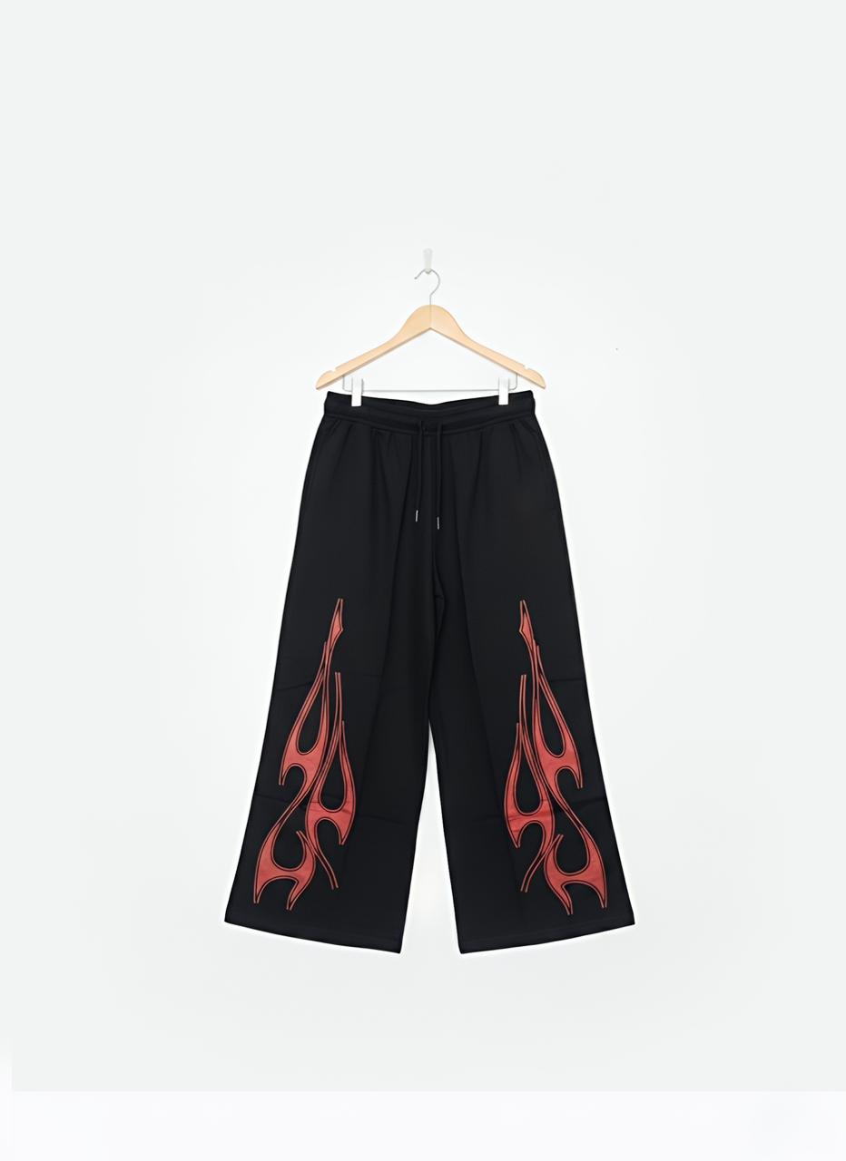 DUOIR Wide-Leg Flame Pants